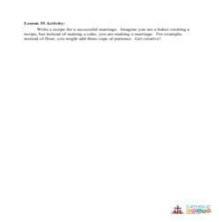 Matrimony - Activity - Grades 6-8